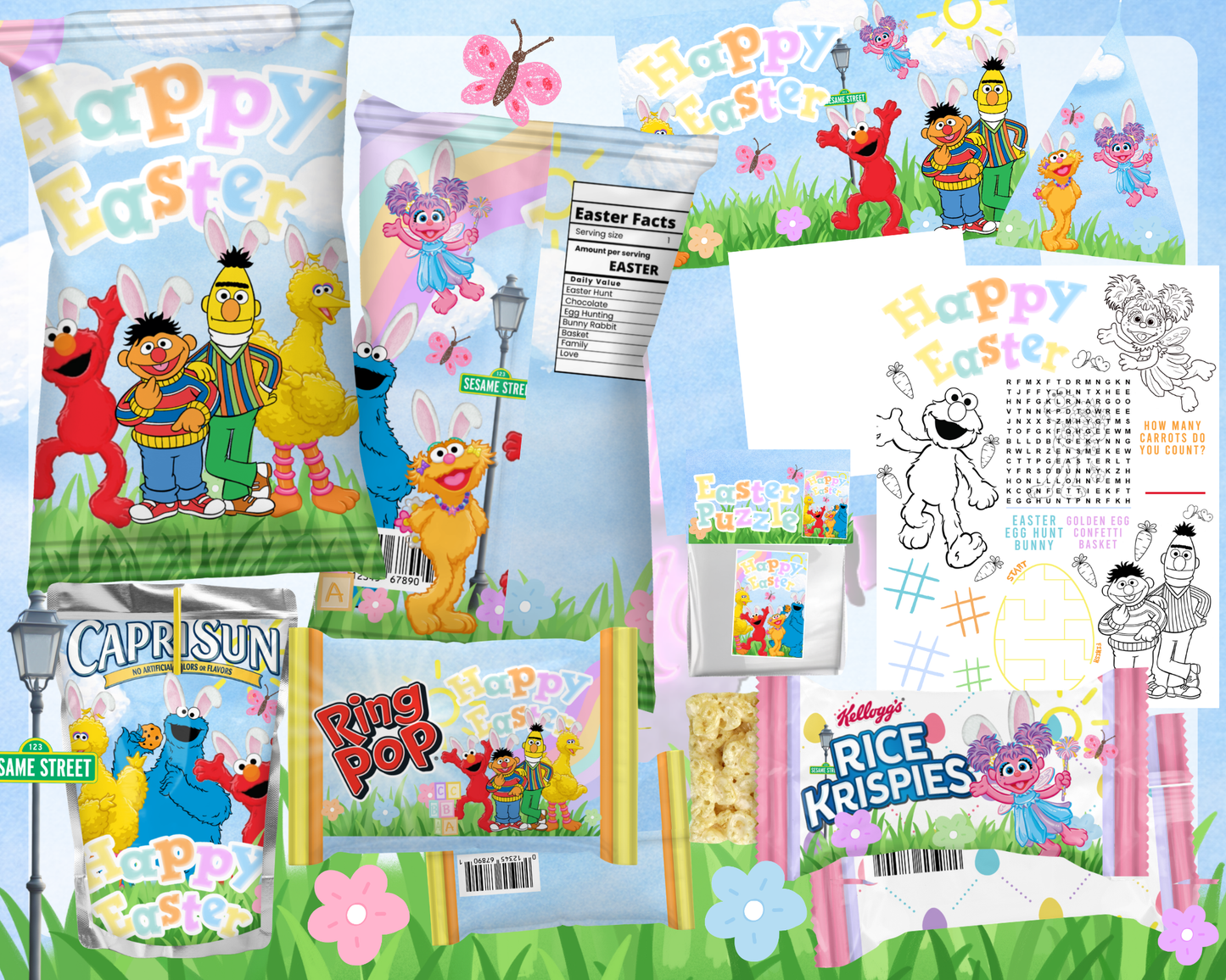 Red Guy & Friends Street Easter Bundle (NON EDITABLE)