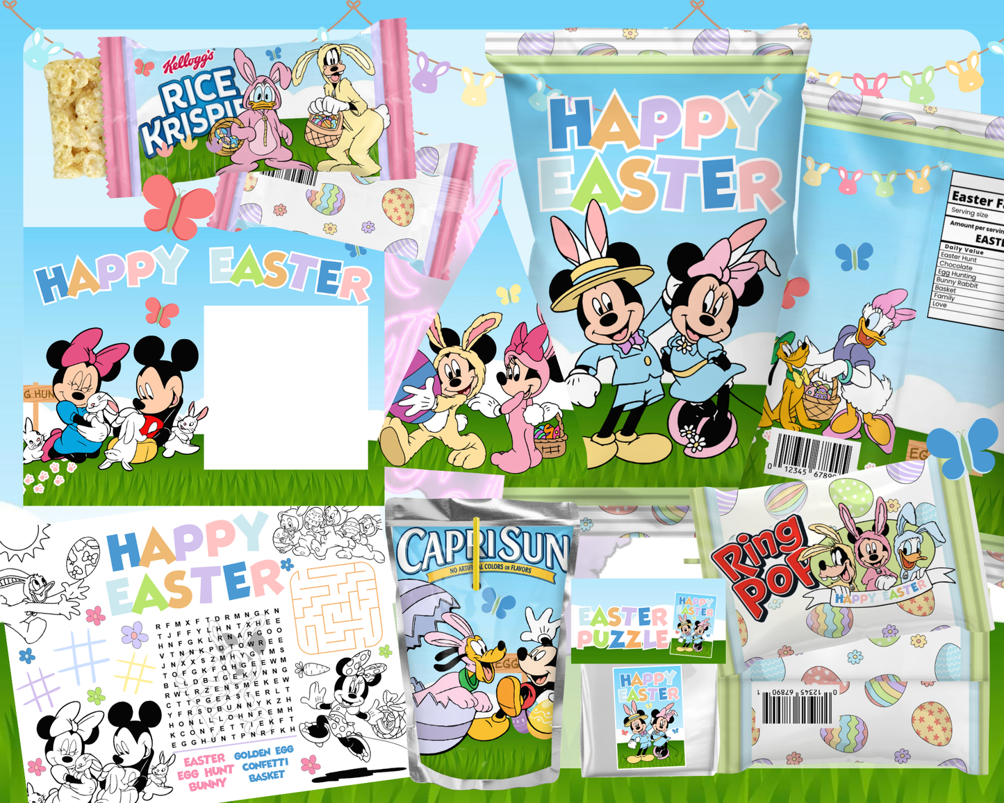 Mouse & Friends Easter Bundle (NON EDITABLE)