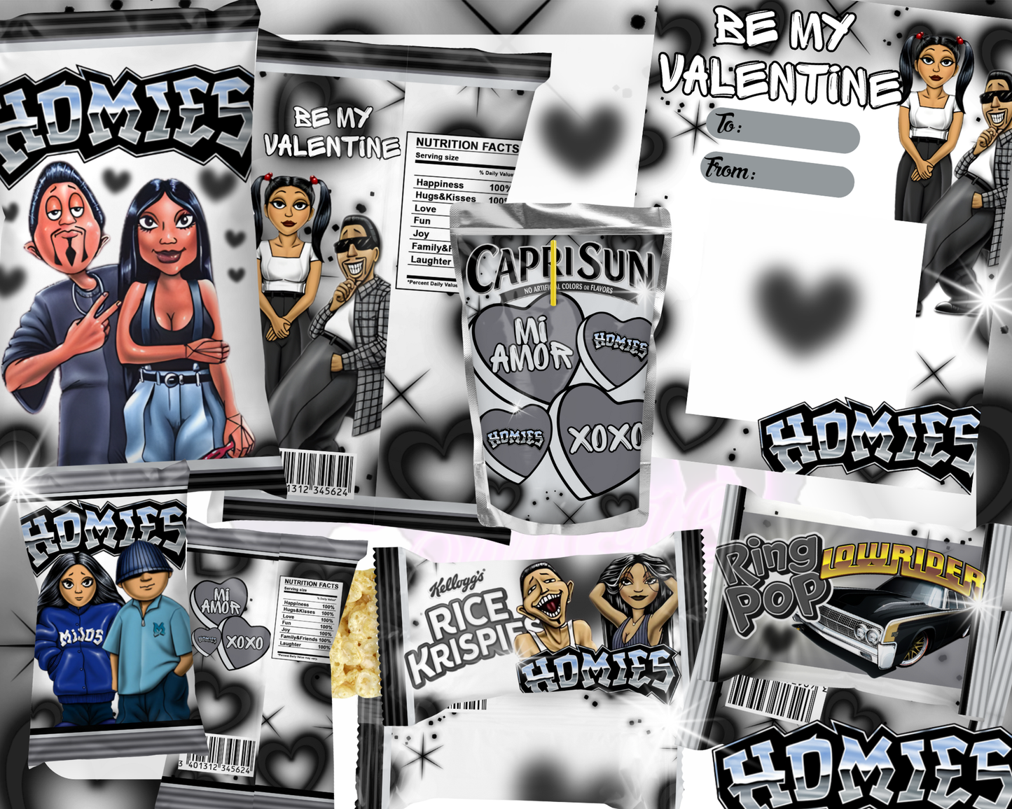 Blk & White valentine homie (NON EDITABLE)