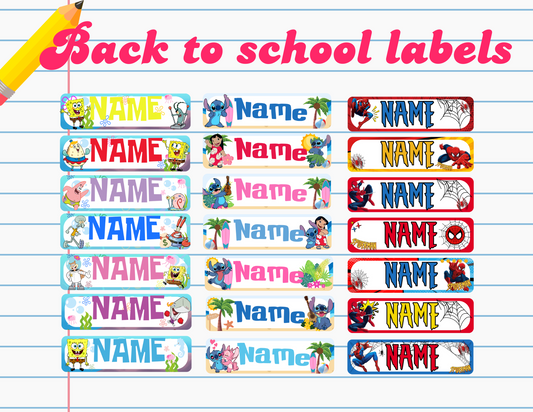 Back to School Labels
