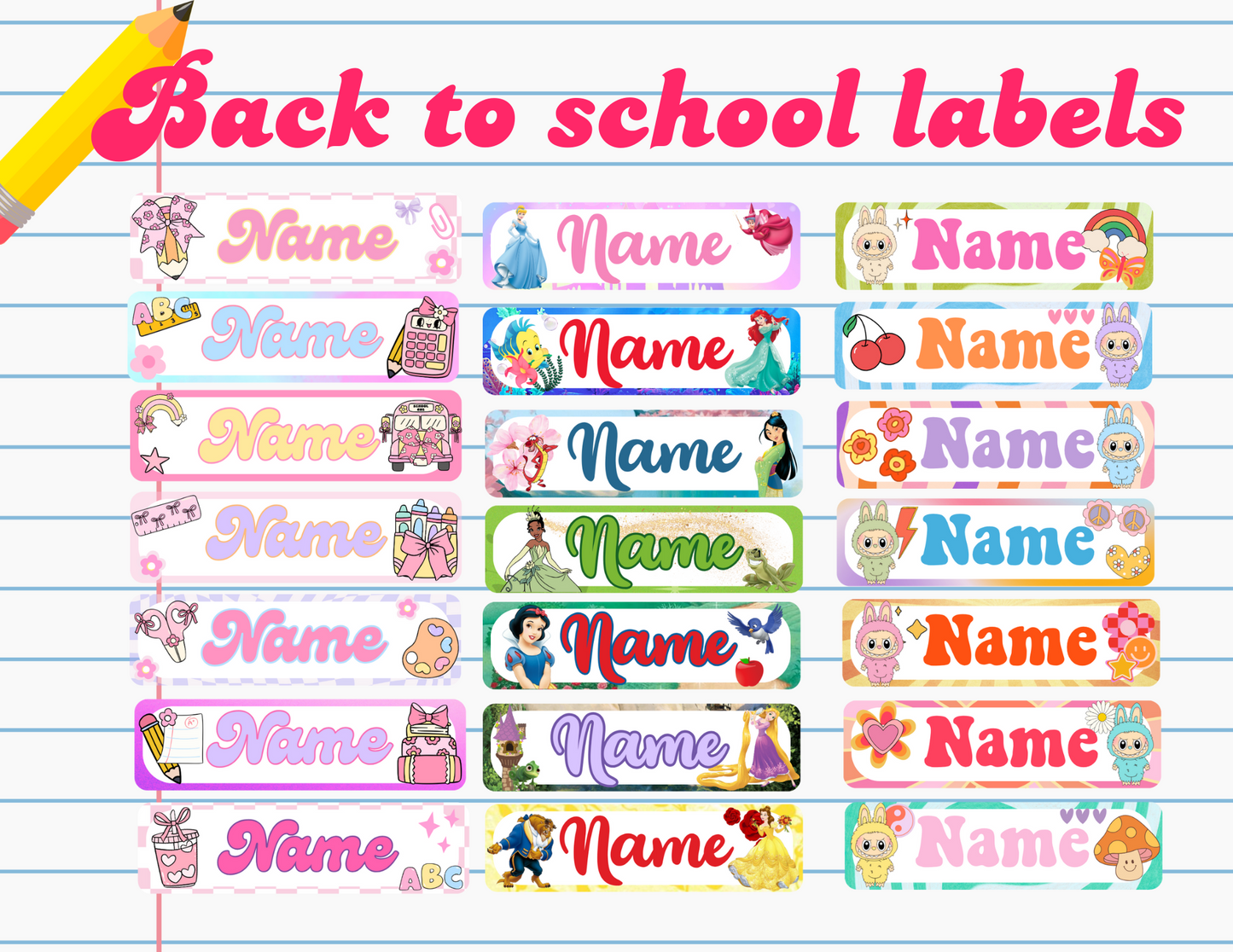 Back to School Labels