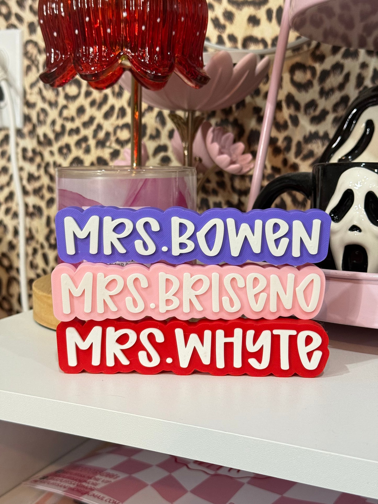 Teacher desk name