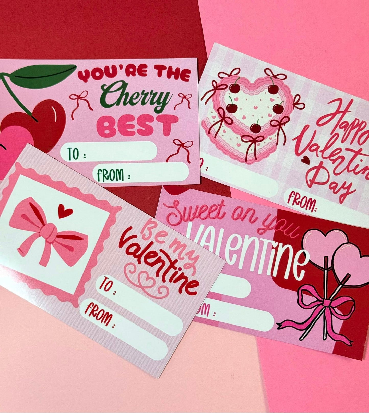 Pink Valentine Cards (Digital File only)