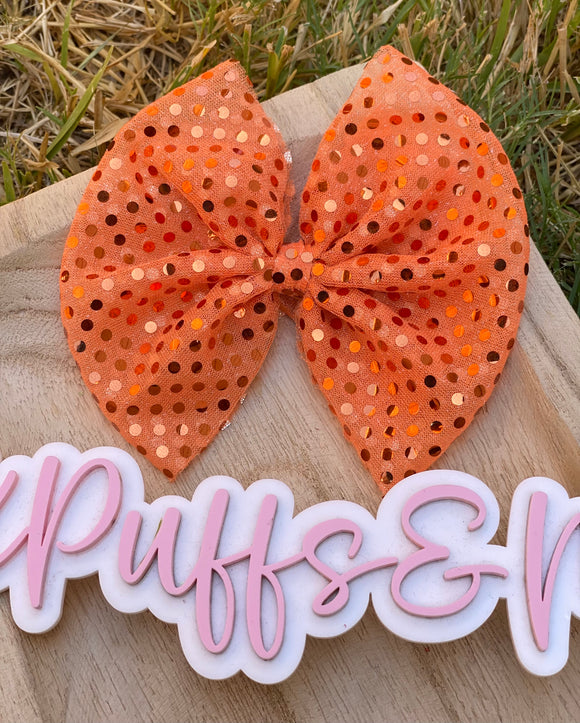 ORANGE MESH SEQUIN