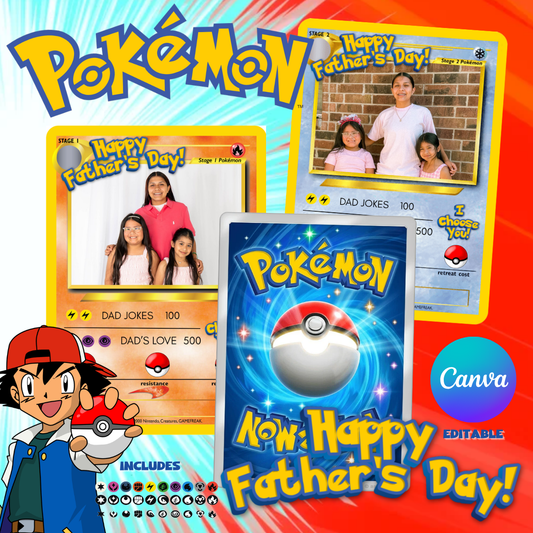 EDITABLE Pokémon card digital file!