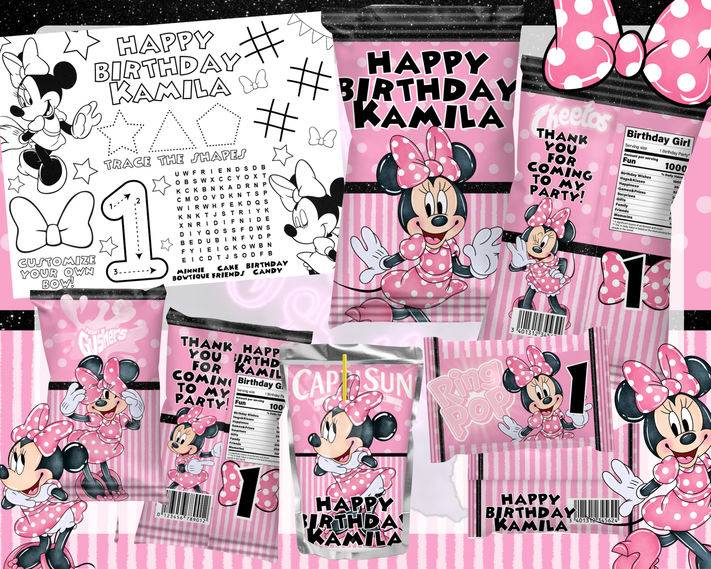 Pink Mouse Birthday Digital