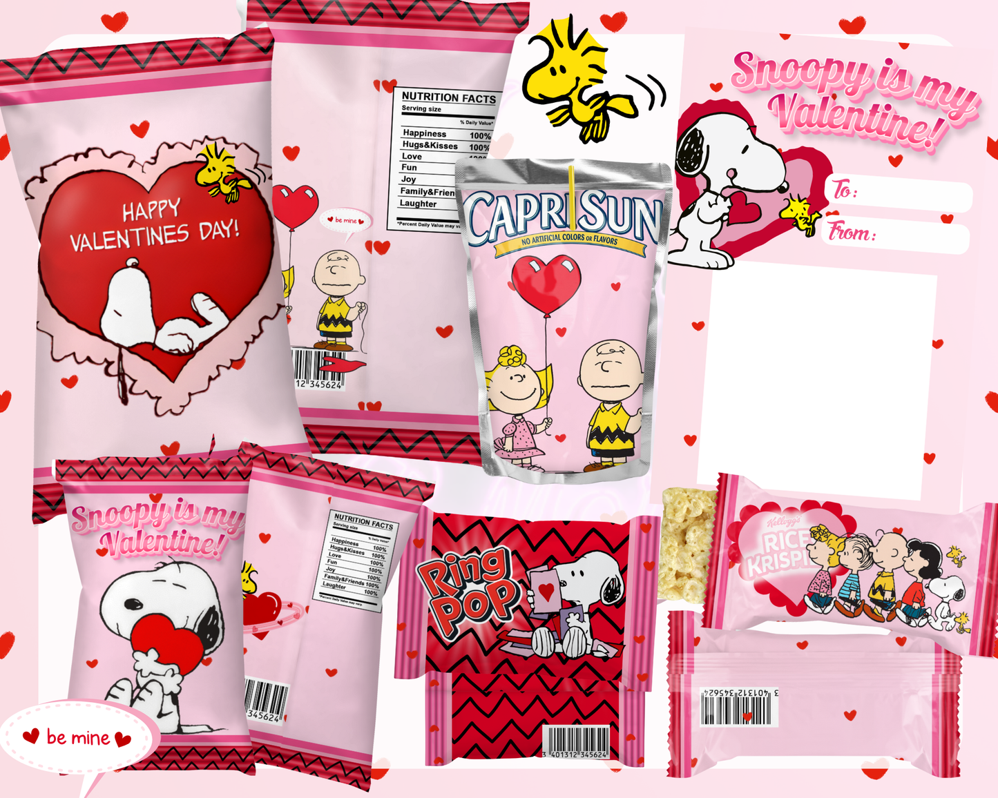 Snoopy Valentine bundle (NON EDITABLE)
