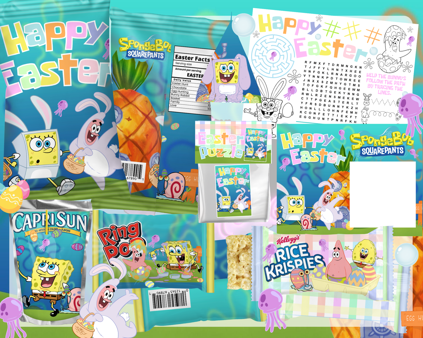 Sponge & Friends Easter Bundle (NON EDITABLE)