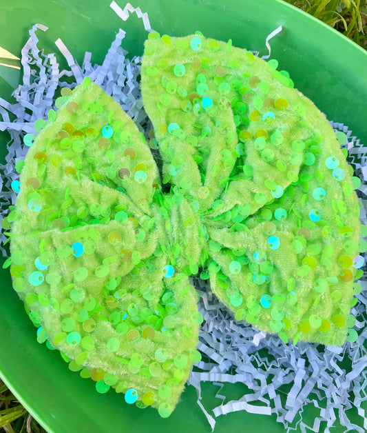 NEON GREEN SEQUIN